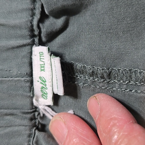 - Women's Green Shorts Elastic Pull On Tie Belt Front Back Pockets Size XXL - Picture 7 of 7